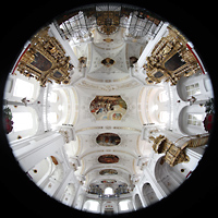 Disentis, Benediktinerkloster, Klosterkirche St. Martin, Gesamter Innenraum