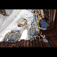 Disentis, Benediktinerkloster, Klosterkirche St. Martin, Hauptorgel seitlich