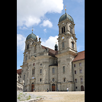 Einsiedeln, Benediktinerabtei, Blick vom Klosterplatz von S�dwesten