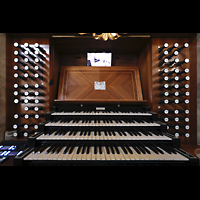 Einsiedeln, Benediktinerabtei, Spieltisch der Mauritiusorgel