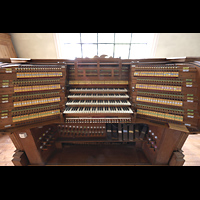 Engelberg, Klosterkirche, Voriger Hauptorgelspieltisch von Goll (1926)