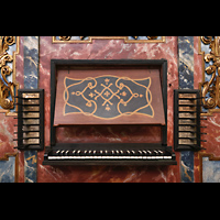 Muri, Klosterkirche St. Martin, Spieltisch der Epistelorgel