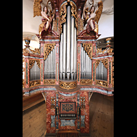 Muri, Klosterkirche St. Martin, Epistelorgel mit Spieltisch