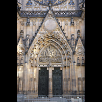 Praha (Prag), Katedr�la sv. V�ta (St. Veits-Dom), Hauptportal mit Tympanon