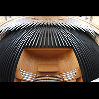 Praha (Prag), Katedr�la sv. V�ta (St. Veits-Dom), Spieltisch mit Hauptorgelprospekt