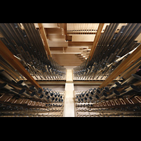 Praha (Prag), Katedr�la sv. V�ta (St. Veits-Dom), Pfeifen im R�cit, Blick von den Schwelljalousien nach hinten