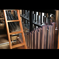 Praha (Prag), Katedr�la sv. V�ta (St. Veits-Dom), Pfeifen im Hauptwerk mit Aufgang zu den Chamaden und zum Kornettwerk