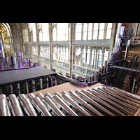 Praha (Prag), Katedr�la sv. V�ta (St. Veits-Dom), Seitlicher Blick �ber die Chamaden zur s�dlichen Langhauswand