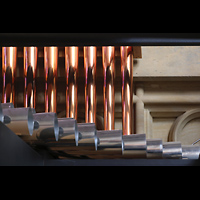 Praha (Prag), Katedr�la sv. V�ta (St. Veits-Dom), Pfeifen des Solo Chamade - hinten die Becher der Pedal-Posaune 16'