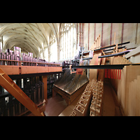 Praha (Prag), Katedr�la sv. V�ta (St. Veits-Dom), Pfeifen des Hauptwerks - links oben das Solo Grand Cornet