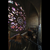 Praha (Prag), Katedr�la sv. V�ta (St. Veits-Dom), Blick auf Hauptwerk, Solowerke und die Buntglasrosette an der Westwand