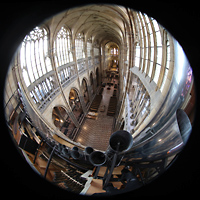 Praha (Prag), Katedr�la sv. V�ta (St. Veits-Dom), Blick von oben auf Hauptwerk, die Solowerke und Prospektpfeifen ins Langhaus