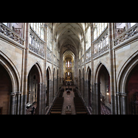 Praha (Prag), Katedr�la sv. V�ta (St. Veits-Dom), Blick vom Spieltisch in den Dom