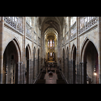 Praha (Prag), Katedr�la sv. V�ta (St. Veits-Dom), Blick vom Spieltisch in den Dom