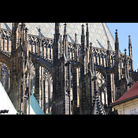 Praha (Prag), Katedr�la sv. V�ta (St. Veits-Dom), Strebewerk und Fialen an der Chor-S�dseite