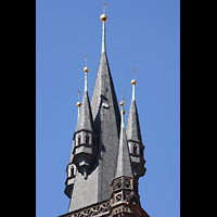 Praha (Prag), Matka Bo�� pred T�nem (Teyn-Kirche), Spitze(n) eines Turmhelms