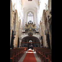 Praha (Prag), Matka Bo�� pred T�nem (Teyn-Kirche), Innenraum in Richtung Orgel