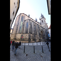 Praha (Prag), Matka Bo�� pred T�nem (Teyn-Kirche), Ansicht von Osten von der Stupartsk� auf den Chor