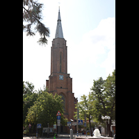 Bonn, Kreuzkirche, Turm, Ansicht vom Kaiserplatz