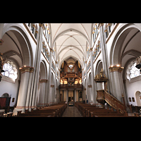 Bonn, M�nster St. Martin, Hauptschiff in Richtung Orgel