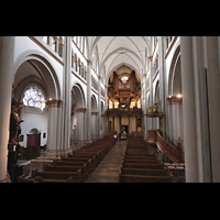 Bonn, M�nster St. Martin, Hauptschiff in Richtung Orgel