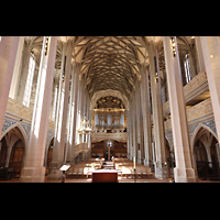 Halle (Saale), Marktkirche Unserer Lieben Frauen, Hauptschiff in Richtung Hauptorgel