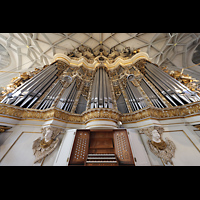 Halle (Saale), Marktkirche Unserer Lieben Frauen, Hauptorgel mit Spieltisch
