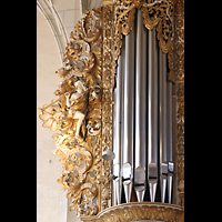 Halle (Saale), Marktkirche Unserer Lieben Frauen, Linker Pedalturm im Contius-Geh�use von 1716