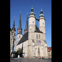 Halle (Saale), Marktkirche Unserer Lieben Frauen, Ansicht von Osten vom Marktplatz