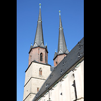 Halle (Saale), Marktkirche Unserer Lieben Frauen, Spitzen der Westt�rme ('Blaue T�rme')