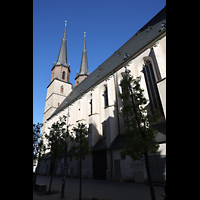 Halle (Saale), Marktkirche Unserer Lieben Frauen, S�dliches Seitenschiff mit Blauen T�rmen