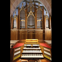 Halle (Saale), Moritzkirche, Spieltisch udn Orgel