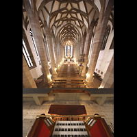 Halle (Saale), Moritzkirche, Blick �ber den Spieltisch in die Kirche