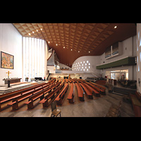 Hamburg, Hauptkirche St. Nikolai, Blick von Nordwsten zur Orgelempore