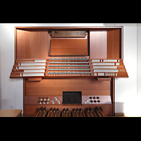 Hamburg, Hauptkirche St. Nikolai, Spieltisch der Hauptorgel