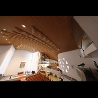 Hamburg, Hauptkirche St. Nikolai, Blick von der r�ckseitigen Empore / Chorwerk in die Kirche