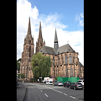 Marburg, St. Elisabeth, Ansicht von S�dosten von der Deutschhausstra�e