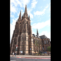 Marburg, St. Elisabeth, Ansicht von S�dwesten von der Elisabethstra�e
