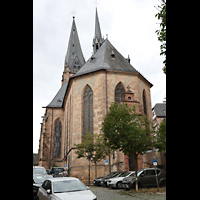 Marburg, St. Marien, Ansicht von Osten vom Lutherischen Kirchhof