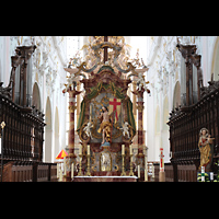 Ochsenhausen, Klosterkirche St. Georg, Volksaltar und Chororgel