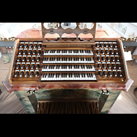 Ochsenhausen, Klosterkirche St. Georg, Spieltisch der Hauptorgel