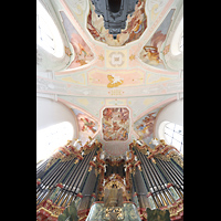 Ochsenhausen, Klosterkirche St. Georg, Hauptorgel perspektivisch