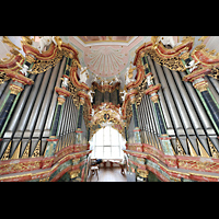 Ochsenhausen, Klosterkirche St. Georg, Hauptorgel perspektivisch