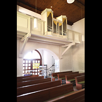 Sch�nefeld, Dorfkirche, Orgelempore seitlich
