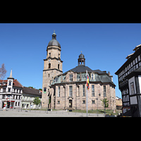 Waltershausen, Stadtkirche zur Gotteshilfe, Ansicht von S�den vom Markt