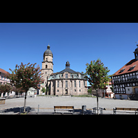 Waltershausen, Stadtkirche zur Gotteshilfe, Ansicht von S�den vom Markt