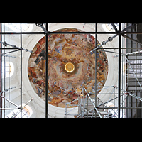 Weingarten, Basilika  St. Martin, Bauger�st im Chorraum bis Mai 2026 mit Blick in die Kuppel