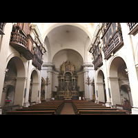Barcelona, Oratori Sant Felip Neri (Montserrat-Torrent-Orgel), Innenraum in Richtung Altar