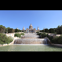 Barcelona, Palacio Nacional Montju�c (Montjuich), Cascades No. 3 und Palacio Nacional Montjuic