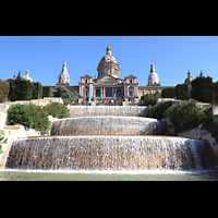 Barcelona, Palacio Nacional Montju�c (Montjuich), Cascades No. 3 und Palacio Nacional Montjuic